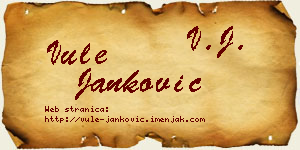 Vule Janković vizit kartica